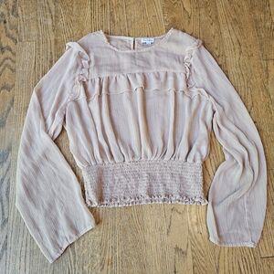 Love Fire Blush Ruffle Top Girls Size XL